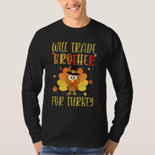 Werde Bruder Für Truthahn Passende Thanksgiving Mä T-Shirt