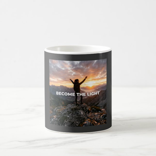 Werde das Licht Kaffeetasse (Mittel)
