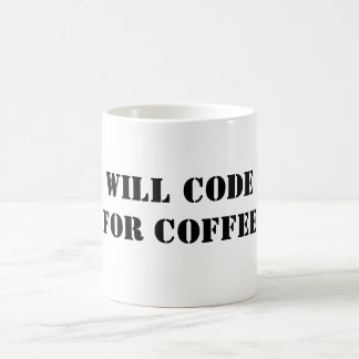 Werde für Kaffee coden Kaffeetasse