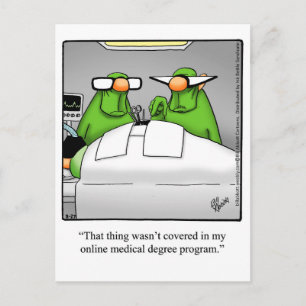 Werde Gesund Humor Poster "Brille" Postkarte