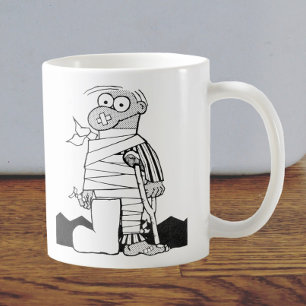 Werde Gesund - Mann in Verbänden - Krankenhauspati Kaffeetasse