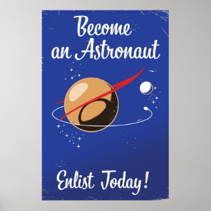 Werde heute Astronauten! Poster