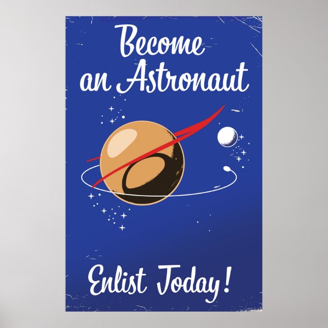 Werde heute Astronauten! Poster (Vorne)