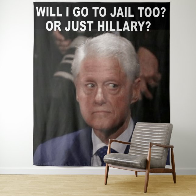 WERDE ICH AUCH ZUM HAUS GEHEN? ODER NUR HILLARY? WANDTEPPICH (Beispiel)