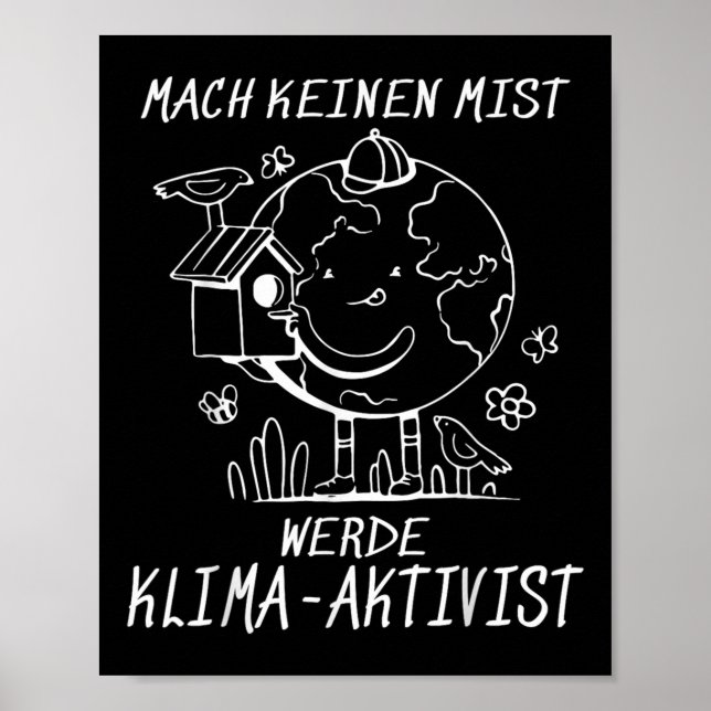 Werde Klimaaktivist Climate Earth Global Warming Poster (Vorne)