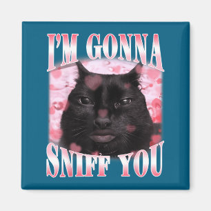Werde lustigen Gehirnverfall dummes Katzen-Meme-Gr Magnet