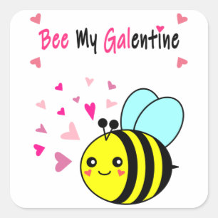 Werde meine Galentine Süße Valentinstag Quadrat Au Quadratischer Aufkleber