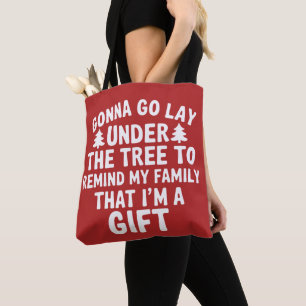 Werde mich unter den Baum legen, um meine Familie  Tasche