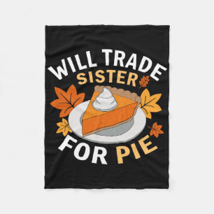 Werde Schwester Für Pie Lustige Familie Fall Danke Fleecedecke