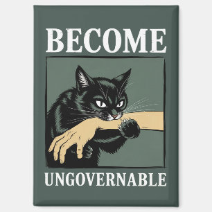 Werde unregierbar Lustiges Tier Anarchie Geschenk  Magnet