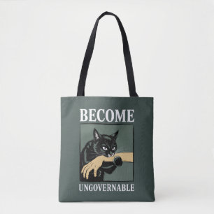 Werde unregierbar Lustiges Tier Anarchie Geschenk Tasche