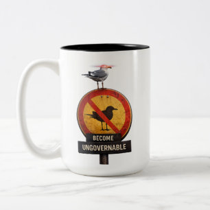 Werde unregierbarer Becher – Lustiger Rebell Kaffe Zweifarbige Tasse