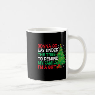 Werde unter dem Baum liegen lustige Familie Weihna Kaffeetasse