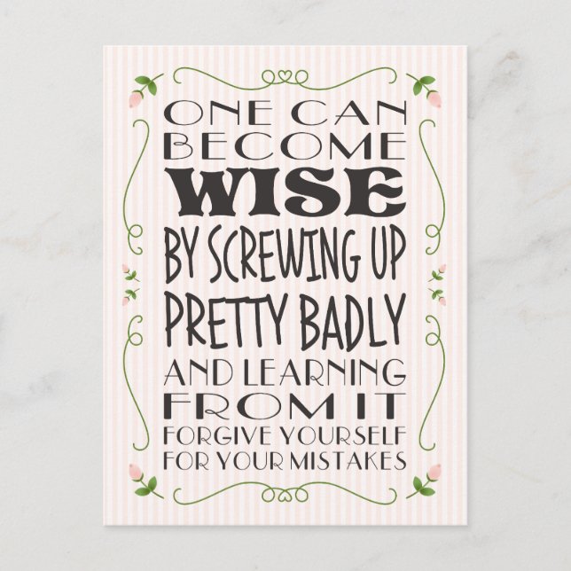 Werde weg von deinen Fehlern Postkarte (Vorderseite)