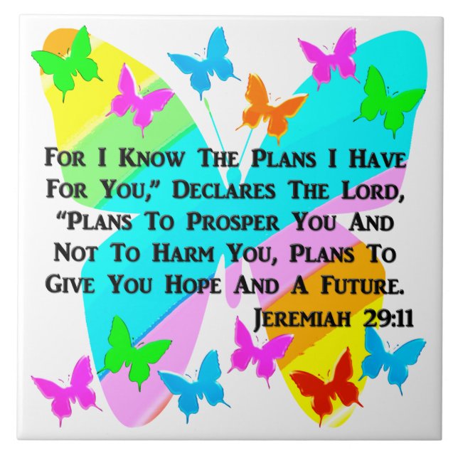 WERDEN JEREMIAH 29:11 INSPIRIERT FLIESE (Vorderseite)