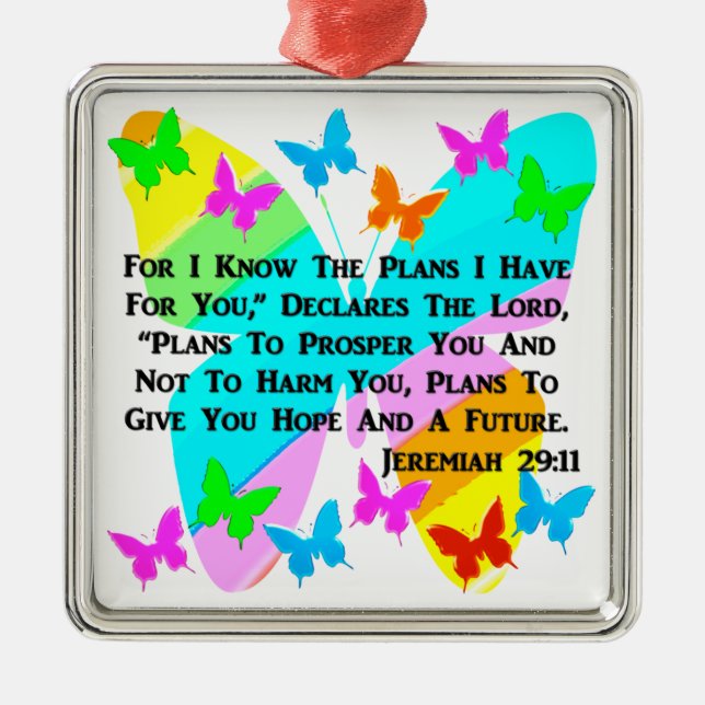 WERDEN JEREMIAH 29:11 INSPIRIERT ORNAMENT AUS METALL (Vorne)