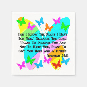 WERDEN JEREMIAH 29:11 INSPIRIERT SERVIETTE