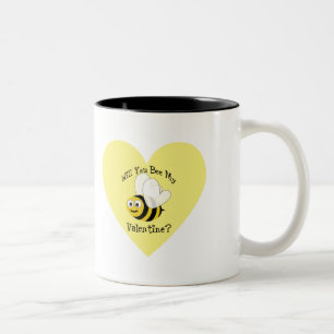 Werden Sie Biene mein Valentinsgruß? Zweifarbige Tasse