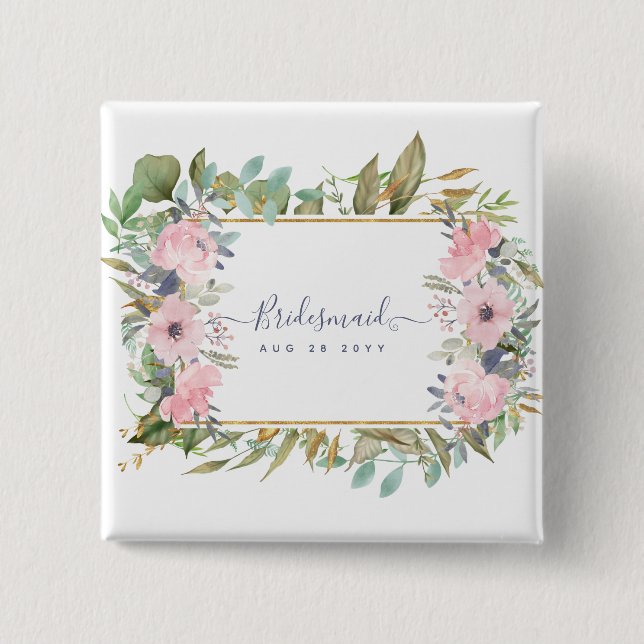 Werden Sie BRIDESMAID MAID HONOR FLOWERGIRL? Button (Vorderseite)