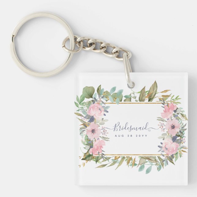 Werden Sie BRIDESMAID MAID HONOR FLOWERGIRL? Schlüsselanhänger (Vorderseite)
