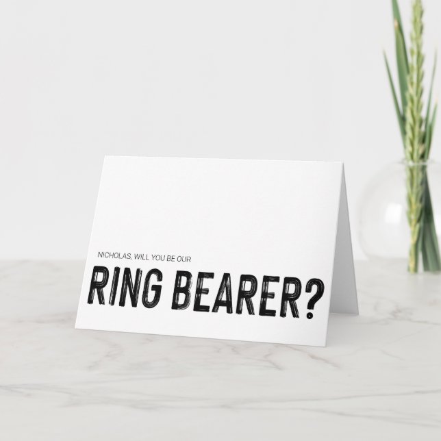 Werden Sie den Vorschlag der Träger, Hochzeit Frag Karte (Vorderseite)
