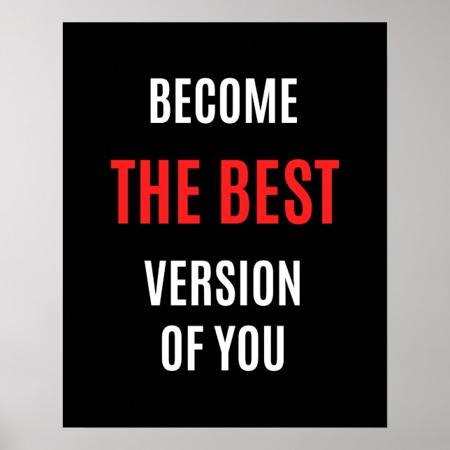 Werden Sie die beste Version von Ihnen, motivieren Poster (Vorne)