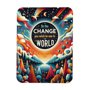 Werden Sie die Veränderung, die Sie sehen möchten Magnet