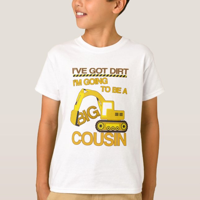 Werden Sie ein großer Cousin Bauwesen T - Shirt (Vorderseite)