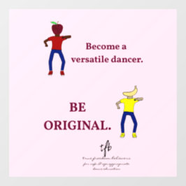 Werden Sie ein versatile Dancer Ballet Pink Fensteraufkleber