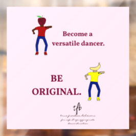 Werden Sie ein versatile Dancer Ballet Pink Fensteraufkleber