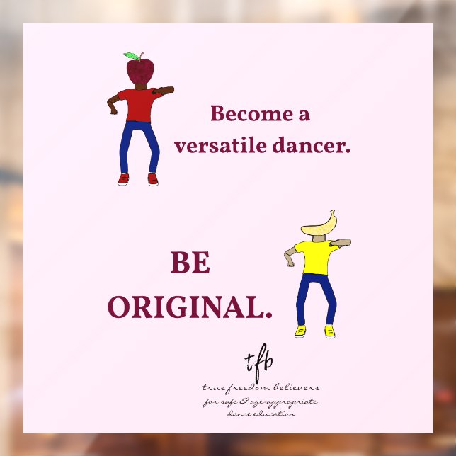 Werden Sie ein versatile Dancer Ballet Pink Fensteraufkleber (Blatt 2)