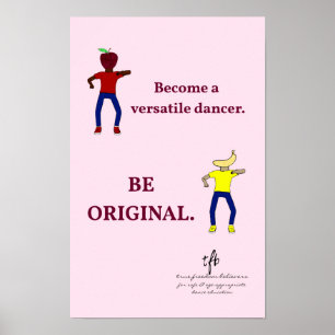 Werden Sie ein versatile Dancer Ballet Pink Poster