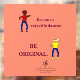 Werden Sie ein Versatile Dancer Lachs Fensteraufkleber