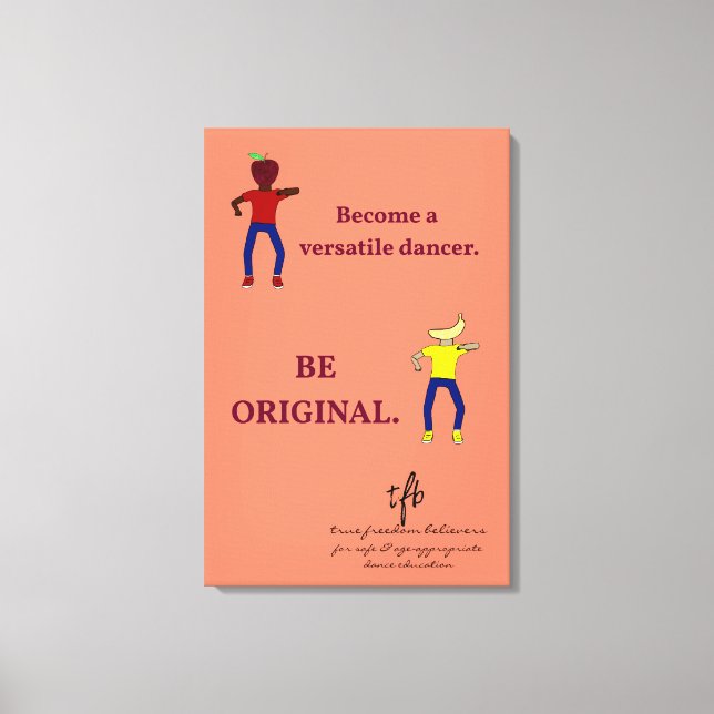 Werden Sie ein Versatile Dancer Lachs Leinwanddruck (Vorderseite)