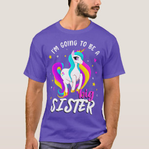 Werden Sie eine große Schwester Unicorn Girls Gesc T-Shirt