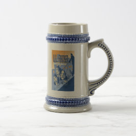 Werden Sie Franken viel Glück-Bier Stein Bierglas