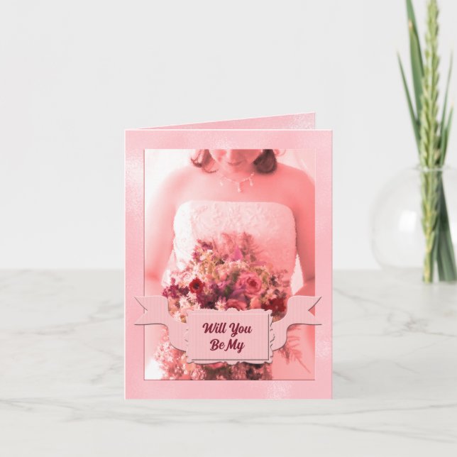 Werden Sie in meiner Bridesmaid Pink Bridal sein? Einladung (Vorderseite)