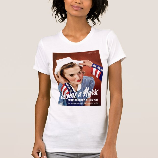 Werden Sie Krankenschwester T-Shirt (Vorderseite)