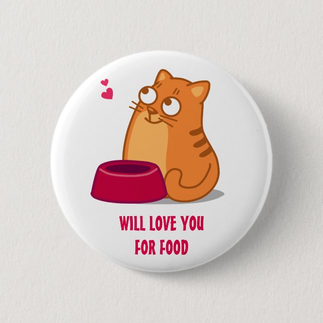 WERDEN Sie LIEBE SIE FÜR NAHRUNGSMITTELknopf Button (Vorderseite)