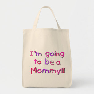 Werden Sie Mami - rosa und Lila Tragetasche