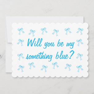 Werden Sie mein blauer Vorschlag für Bridesmaid se Einladung