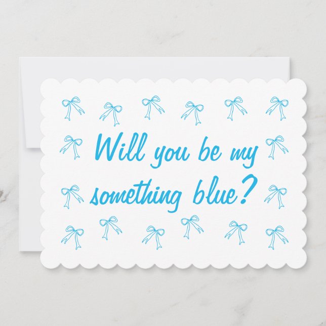 Werden Sie mein blauer Vorschlag für Bridesmaid se Einladung (Vorderseite)