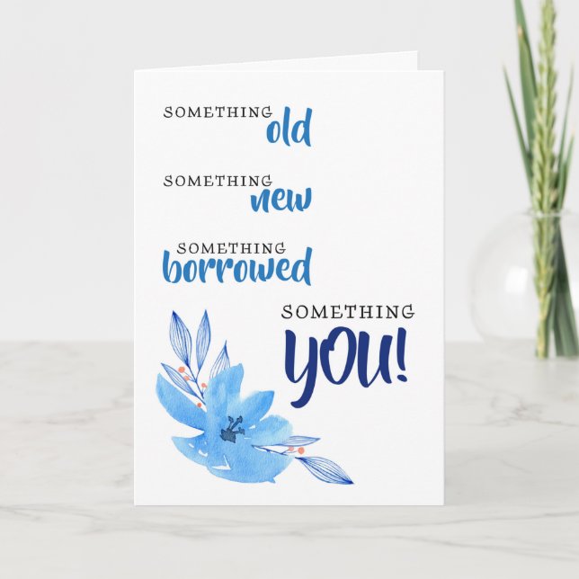 Werden Sie mein Blaues sein? Hochzeitskarte Einladung (Vorderseite)