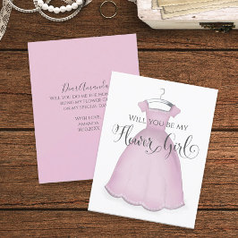 Werden Sie mein Blumenmädchen sein, das Niedliches Karte