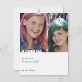 Werden Sie mein Blumenmädchen sein einfaches moder Einladung