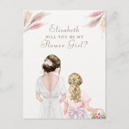 Werden Sie mein Brautparty für die Blumenmädchen s Postkarte