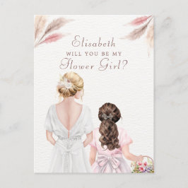 Werden Sie mein Brautparty für die Blumenmädchen s Postkarte