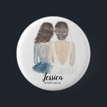 Werden Sie mein Bridesmaid-Abzeichen sein? Button<br><div class="desc">Werden Sie mein Bridesmaid Vorschlag Abzeichen einfach und klassisch. Abzeichen mit Braut und Brautjungfrau. Passen Sie den Namen und die Rolle Ihrer Vorliebe an.</div>