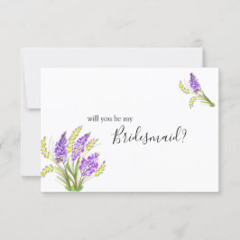Werden Sie mein Bridesmaid-Aquarelllavender sein?