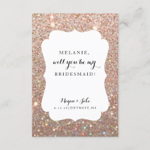 Werden Sie mein Bridesmaid-Hochzeitstag Fab-Glitze Einladung